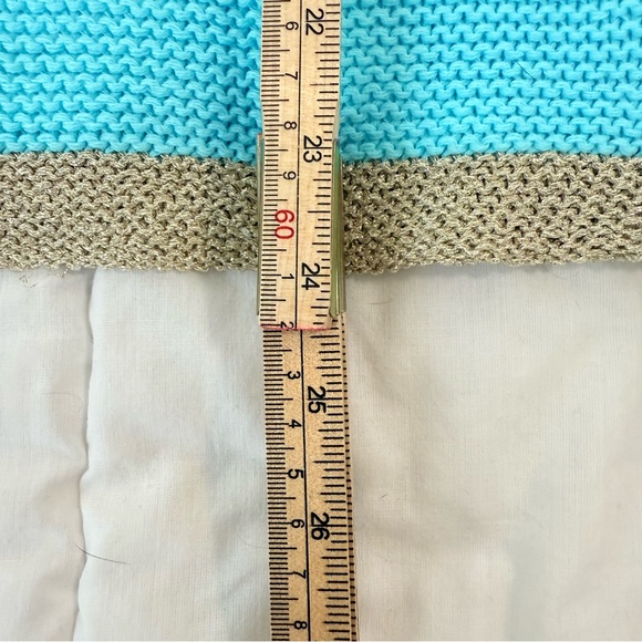 Lilly Pulitzer Turquoise and Gold Sweater - Picture 4 of 9